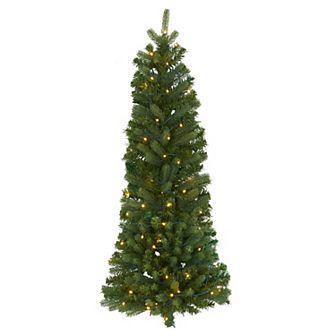nearly natural 4-ft. Flat Back Wall Hanging Artificial Christmas Tree