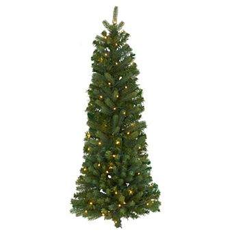 nearly natural 4-ft. Flat Back Wall Hanging Artificial Christmas Tree