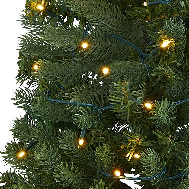 nearly natural 4-ft. Flat Back Wall Hanging Artificial Christmas Tree