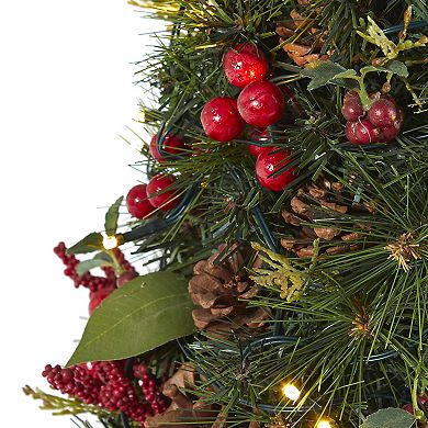 nearly natural 2-ft. Mixed Berry and Pine Cone Artificial Christmas Tree