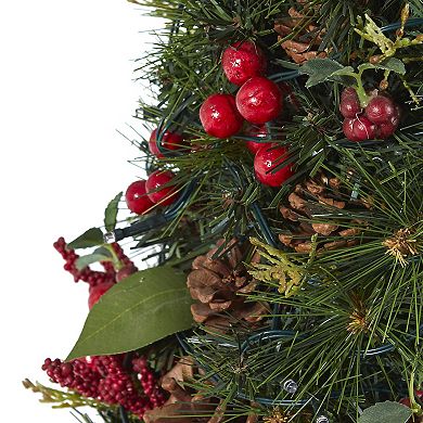 nearly natural 2-ft. Mixed Berry and Pine Cone Artificial Christmas Tree