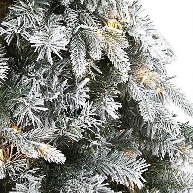 nearly natural 6-ft. Flocked Vermont Mixed Pine Artificial Christmas Tree