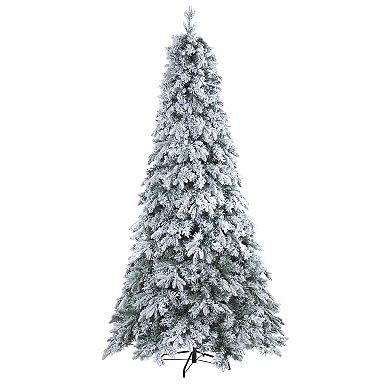 nearly natural 8-ft. Flocked Vermont Mixed Pine Artificial Christmas Tree