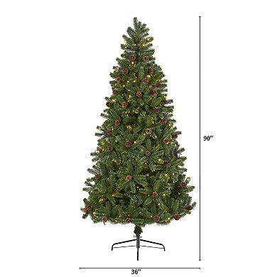 nearly natural 7.5-ft. Rocky Mountain Spruce Artificial Christmas Tree