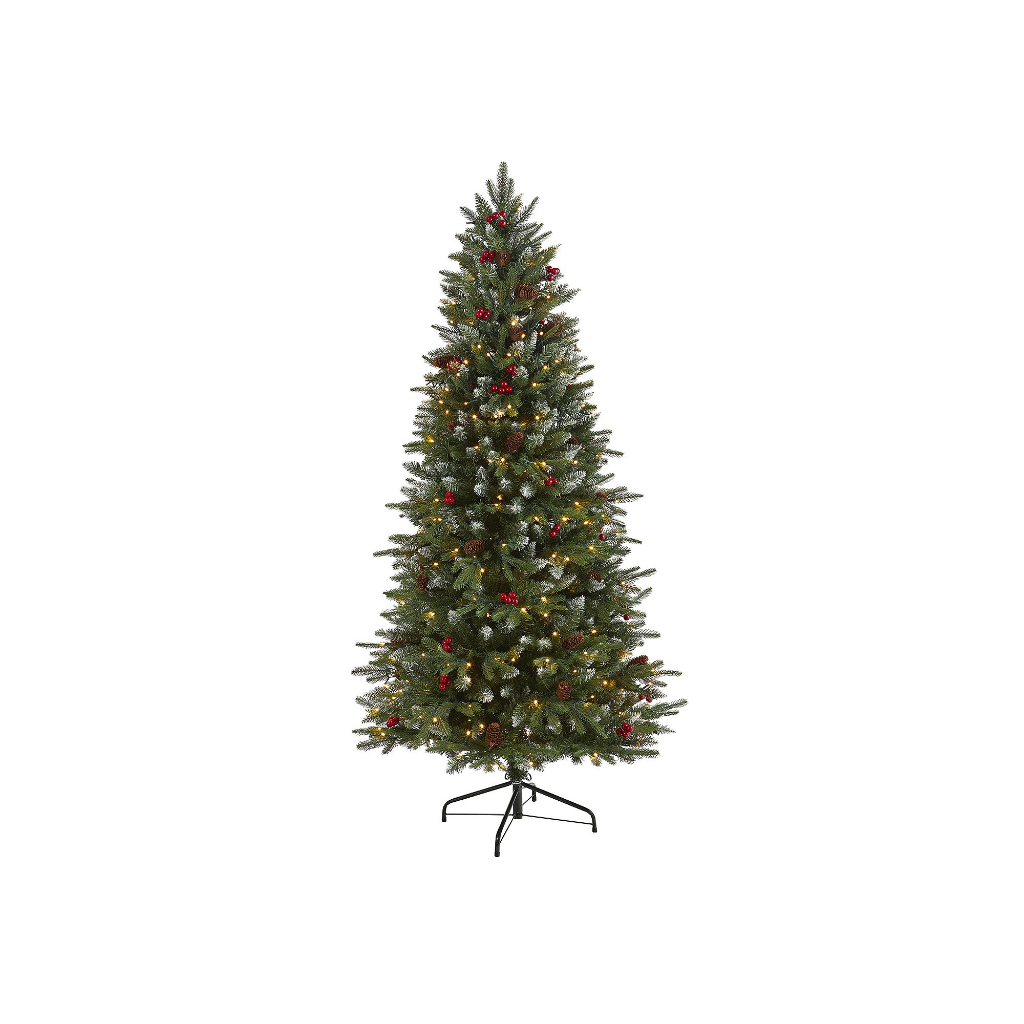 nearly natural 6-ft. Snow Tipped Portland Spruce Artificial Christmas Tree,