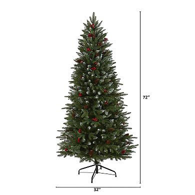 nearly natural 6-ft. Snow Tipped Portland Spruce Artificial Christmas Tree