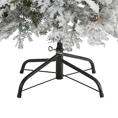 nearly natural 5-ft. Flocked Montana Down Swept Spruce Artificial Christmas Tree