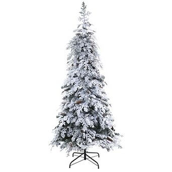 nearly natural 7-ft. Flocked Montana Down Swept Spruce Artificial Christmas Tree