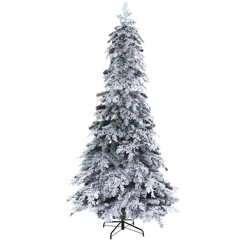 nearly natural 8-ft. Flocked Montana Down Swept Spruce Artificial Christmas