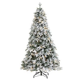 nearly natural 5-ft. Flocked Vermont Mixed Pine Artificial Christmas Tree