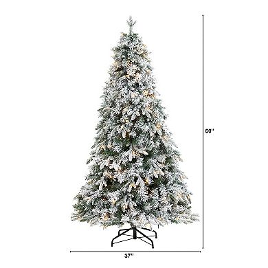 nearly natural 5-ft. Flocked Vermont Mixed Pine Artificial Christmas Tree