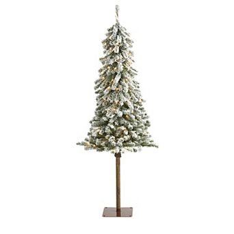 nearly natural 5-ft. Flocked Alpine Christmas Artificial Tree