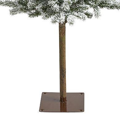 nearly natural 5-ft. Flocked Alpine Christmas Artificial Tree