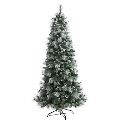 nearly natural 7-ft. Frosted Tip British Columbia Mountain Pine Artificial Christmas Tree