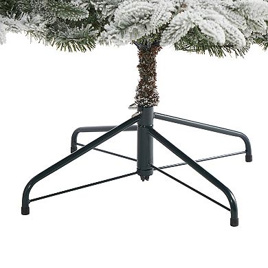 nearly natural 7.5-ft. Flocked Manchester Spruce Artificial Christmas Tree