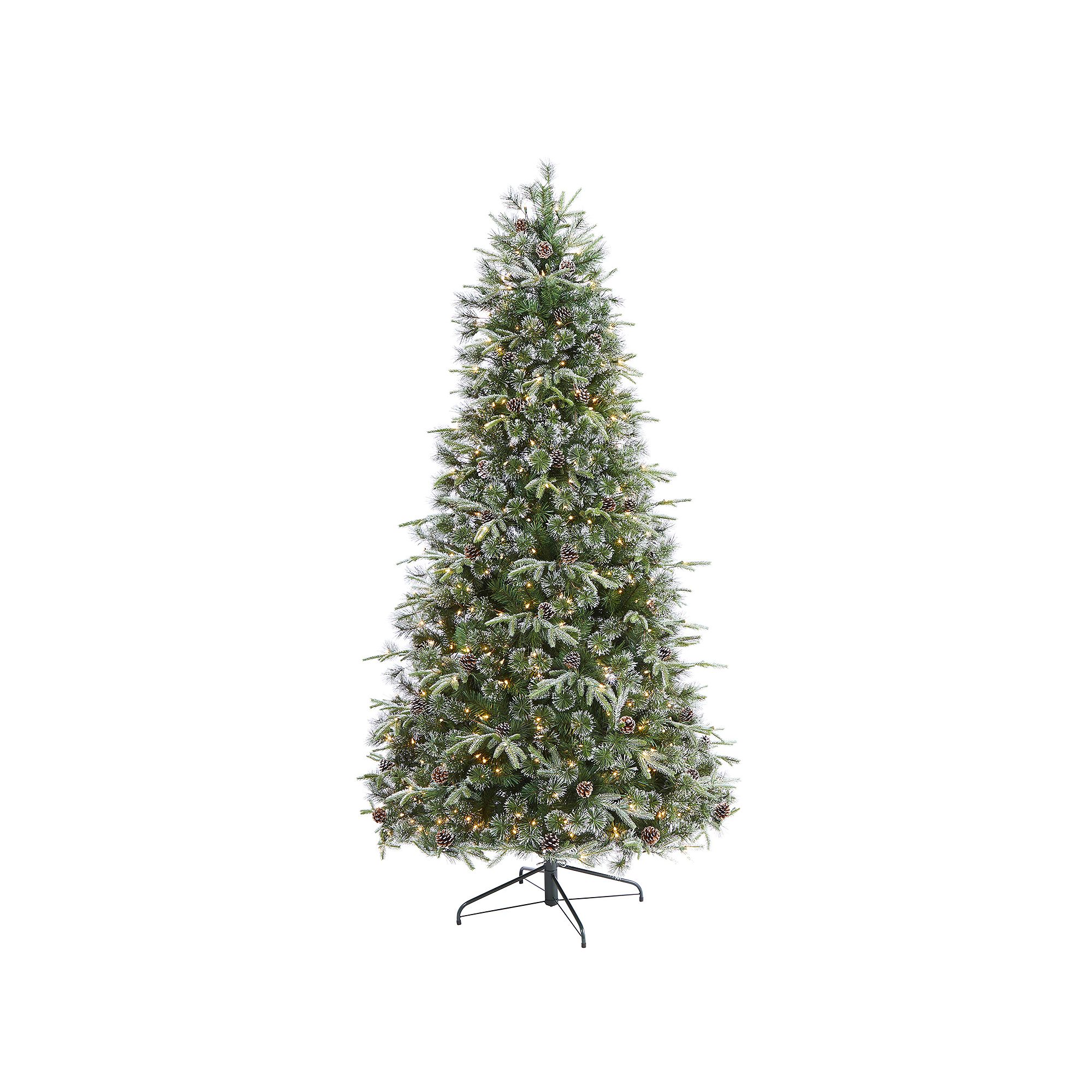 nearly natural 7.5-ft. Snowed Tipped Clermont Mixed Pine Artificial Christm