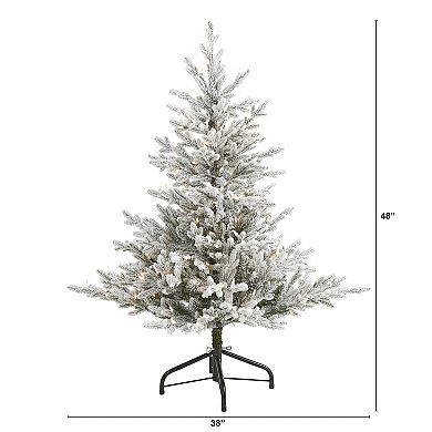 nearly natural 4-ft. Flocked Fraser Fir Artificial Christmas Tree