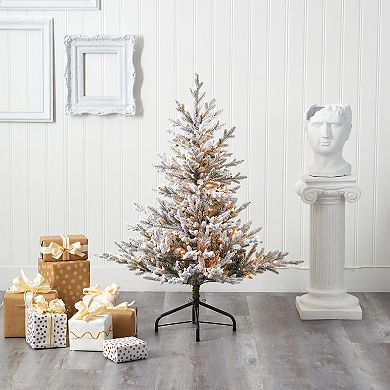 nearly natural 4-ft. Flocked Fraser Fir Artificial Christmas Tree