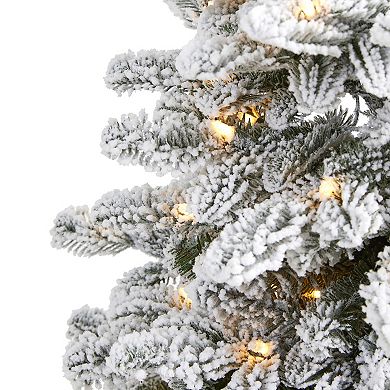 nearly natural 3-ft. Flocked North Carolina Fir Artificial Christmas Tree