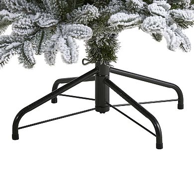 nearly natural 7-ft. Flocked North Carolina Fir Artificial Christmas Tree
