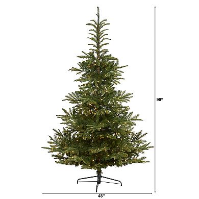 nearly natural 7.5-ft. Pre-Lit Layered Washington Spruce Artificial Christmas Tree