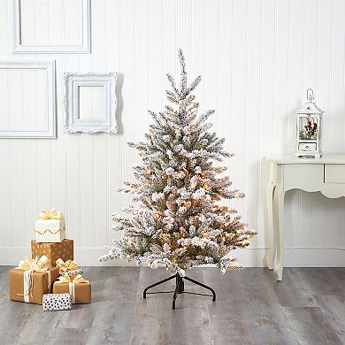 nearly natural 5-ft. Flocked West Virginia Spruce Artificial Christmas Tree