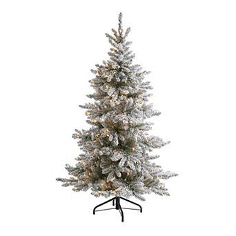 nearly natural 7-ft. Flocked West Virginia Spruce Artificial Christmas Tree