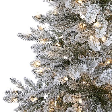 nearly natural 7-ft. Flocked West Virginia Spruce Artificial Christmas Tree