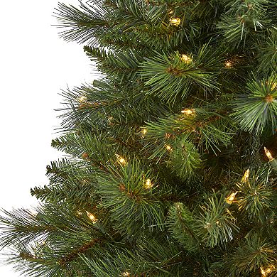 nearly natural 6-ft. Pre-Lit Slim West Virginia Mountain Pine Artificial Christmas Tree