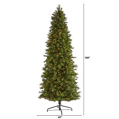 nearly natural 9-ft. Slim West Virginia Mountain Pine Artificial Christmas Tree