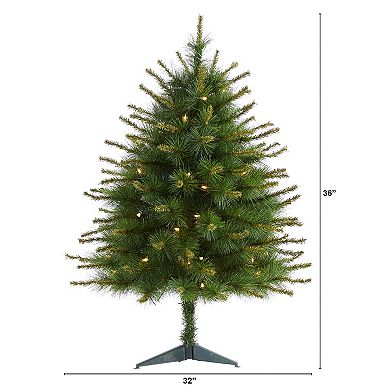 nearly natural 3-ft. New England Pine Artificial Christmas Tree