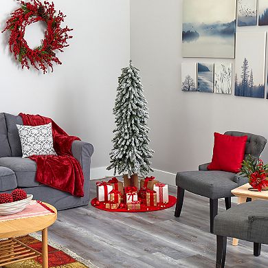 nearly natural 5-ft. Flocked Grand Alpine Artificial Christmas Tree