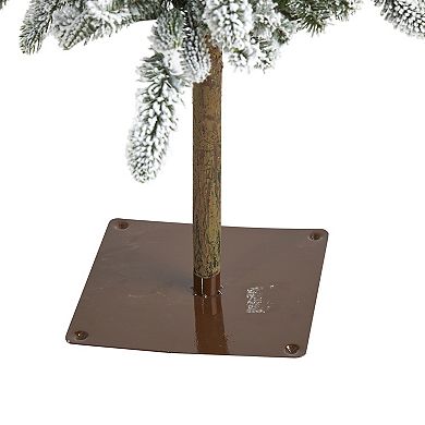 nearly natural 5.5-ft. Flocked Washington Alpine Christmas Artificial Tree
