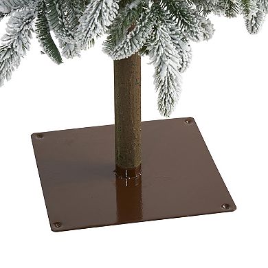 nearly natural 7.5-ft. Flocked Washington Alpine Christmas Artificial Tree