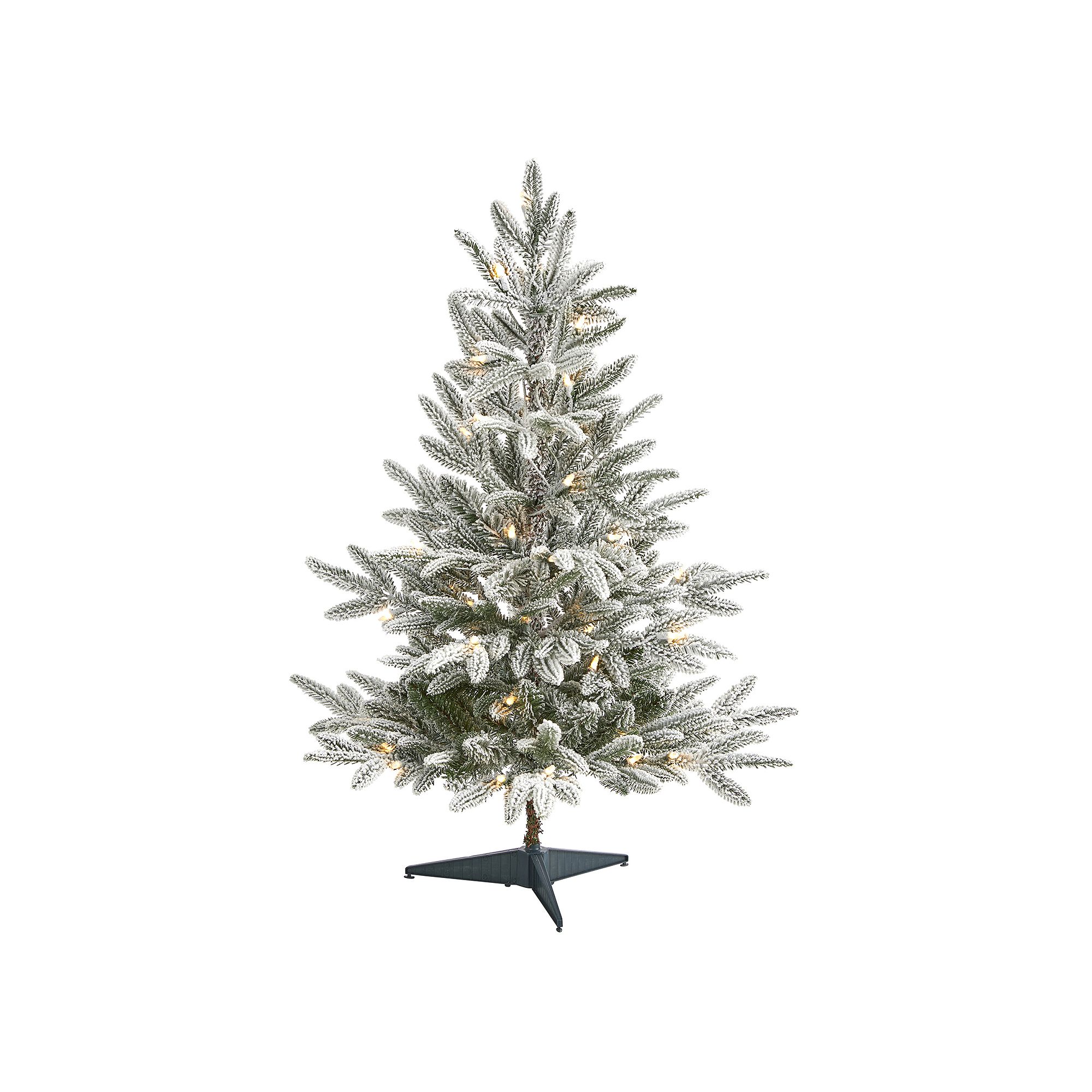 nearly natural 3-ft. Flocked Manchester Spruce Artificial Christmas Tree, G