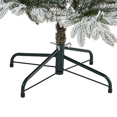 nearly natural 5.5-ft. Flocked Manchester Spruce Artificial Christmas Tree