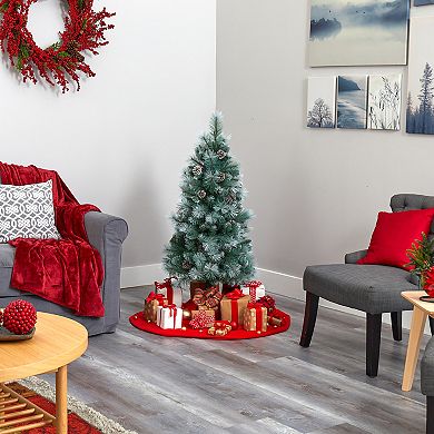 nearly natural 4-ft. Frosted Tip British Columbia Mountain Pine Artificial Christmas Tree