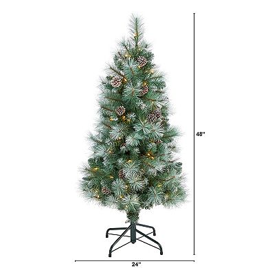 nearly natural 4-ft. Frosted Tip British Columbia Mountain Pine Artificial Christmas Tree