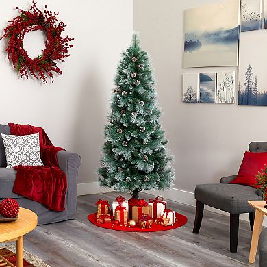 nearly natural 6-ft. Frosted Tip British Columbia Mountain Pine Artificial Christmas Tree