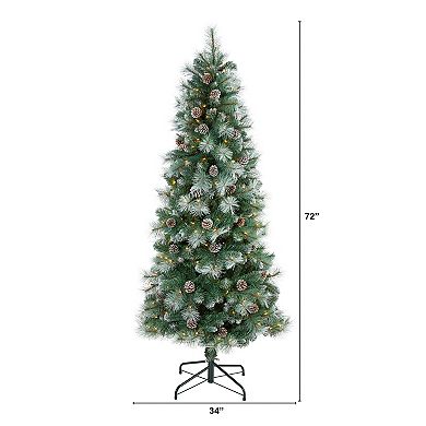 nearly natural 6-ft. Frosted Tip British Columbia Mountain Pine Artificial Christmas Tree
