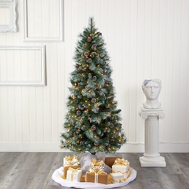 nearly natural 6-ft. Frosted Tip British Columbia Mountain Pine Artificial Christmas Tree