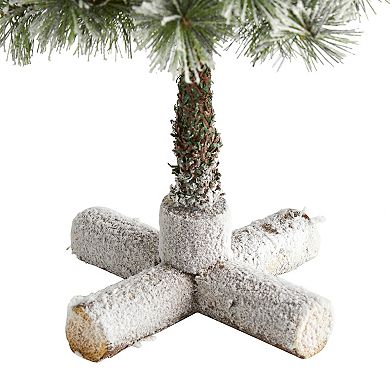 nearly natural 3-ft. Flocked Artificial Christmas Tree Topiary