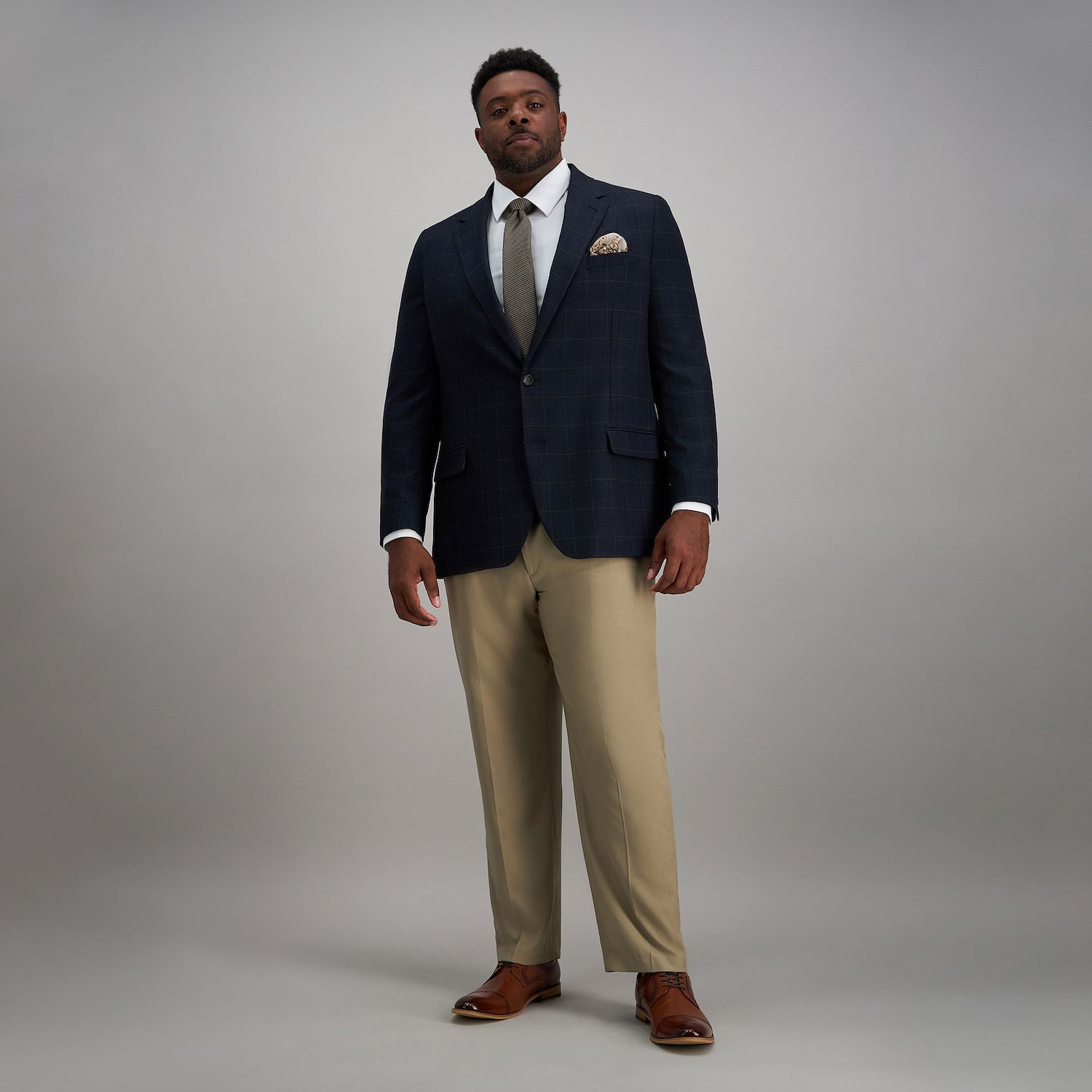 Big & Tall J.M. Haggar™ Mini Dobby Tailored Fit Sport Coat