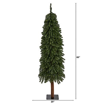 Vickerman 4ft Alpine Artificial Christmas Tree With Real Pine Cones - Unlit Tabletop Tree For Rustic Decor