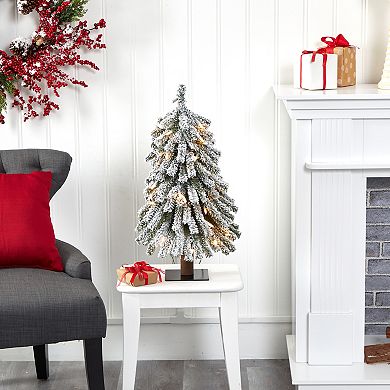 nearly natural 2-ft. Flocked Grand Alpine Artificial Christmas Tree