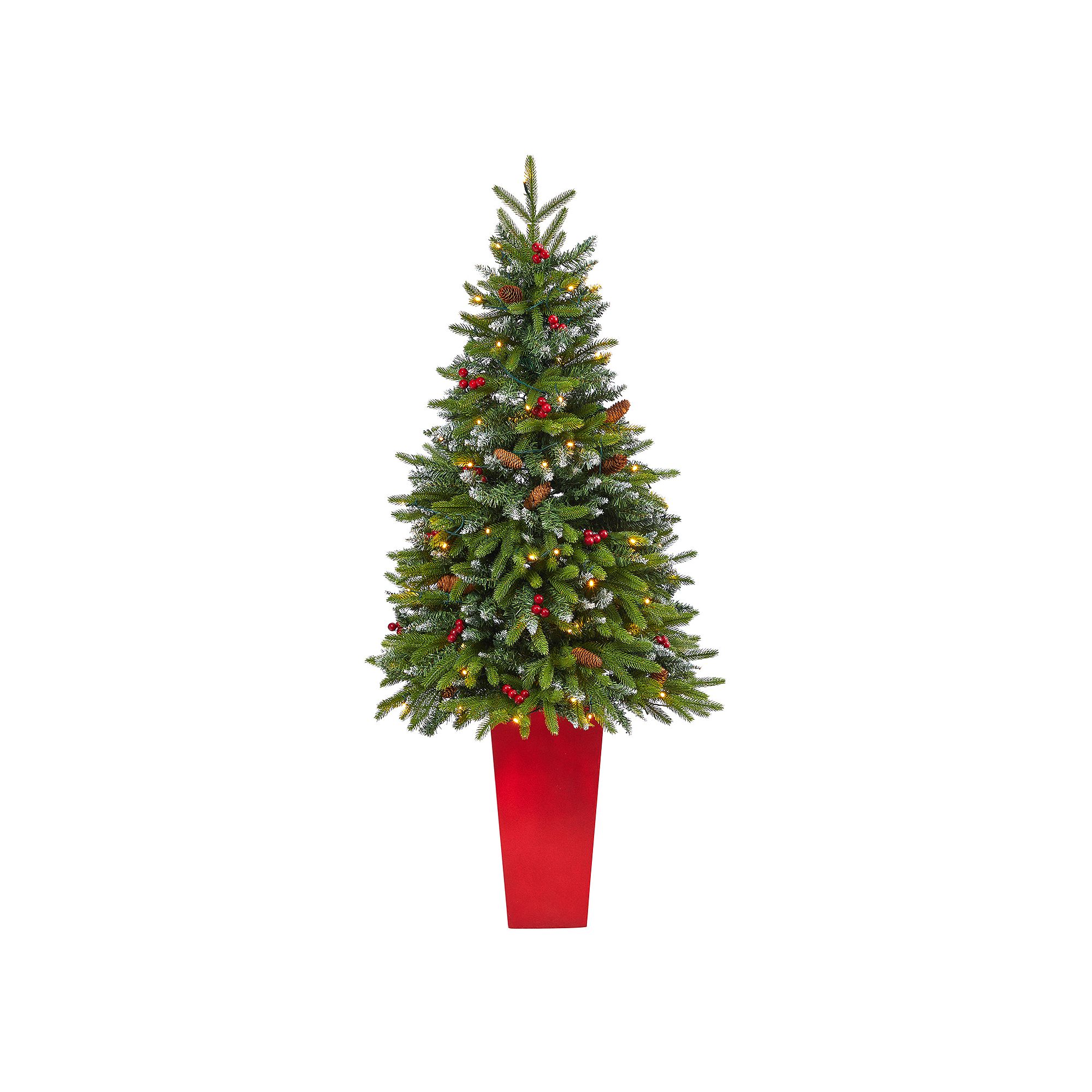 nearly natural 62-in. Snow Tipped Portland Spruce Artificial Christmas Tree