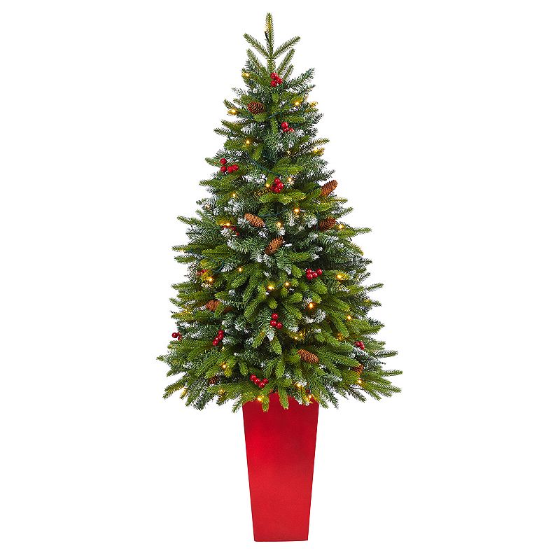 nearly natural 62-in. Snow Tipped Portland Spruce Artificial Christmas Tree