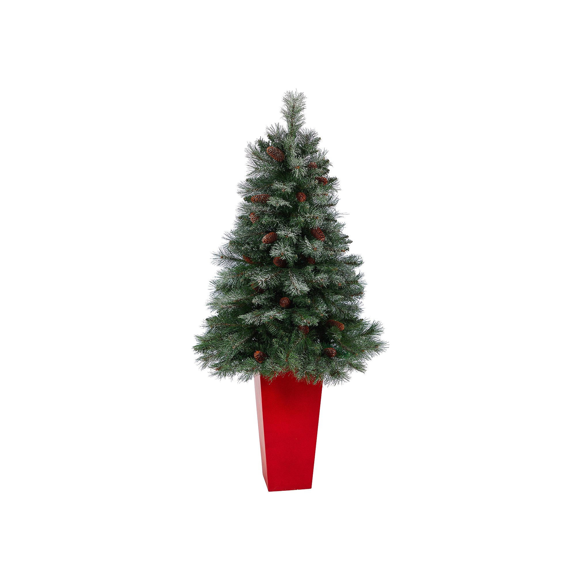 nearly natural 55-in. Snowed French Alps Mountain Pine Artificial Christmas