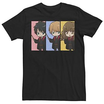 Men's Harry Potter Hermione Granger Ron Weasley Anime Panel Tee