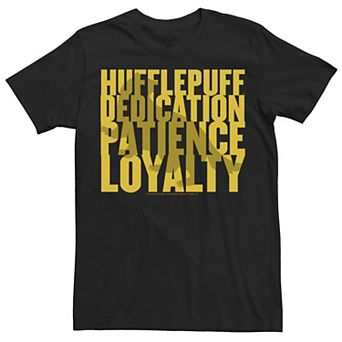 Men's Harry Potter Hufflepuff Badger Silhouette Text Tee